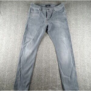 SCOTCH & SODA Ralston Jeans Mens 33x32 Gray Denim Straight Button Fly Distressed